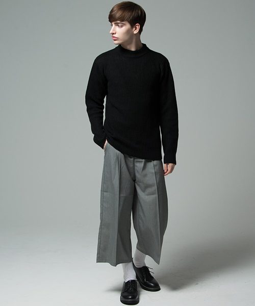 SILVER BULLET（シルバーバレット）の「『vicci/ヴィッチ』畦編みモックネック長袖ニットセーター（ニット/セーター・メンズ・ネイビー/ホワイト系その他/ブラック系その他2/グレー/ブラック系その他/ブラック系その他3/レッド/ブラウン系その他/ブラック/オフホワイト/ホワイト系その他2/ベージュ/モカ・M/L/XL）」の17枚目の写真