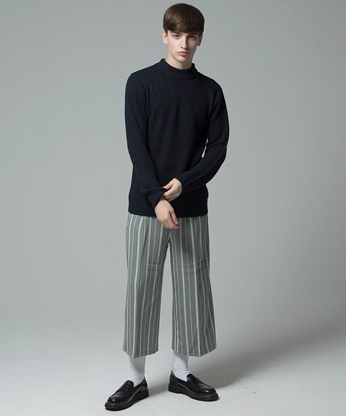 SILVER BULLET（シルバーバレット）の「『vicci/ヴィッチ』畦編みモックネック長袖ニットセーター（ニット/セーター・メンズ・ネイビー/ホワイト系その他/ブラック系その他2/グレー/ブラック系その他/ブラック系その他3/レッド/ブラウン系その他/ブラック/オフホワイト/ホワイト系その他2/ベージュ/モカ・M/L/XL）」の15枚目の写真