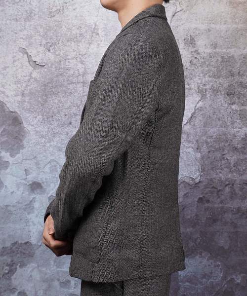 おしゃれスタ（オシャレスタ）の「ツイードテーラードジャケット(IR)（テーラードジャケット・メンズ・A/B/C/D・M/L/XL）」の12枚目の写真
