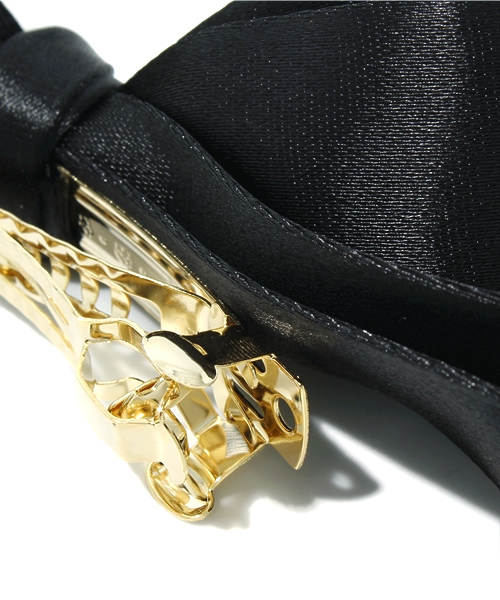 Ray BEAMS（レイビームス）の「△CLEF CLE / サテンリボン バレッタ（バレッタ/ヘアクリップ・レディース・ブラック/ブルー系その他・ONE SIZE）」の5枚目の写真