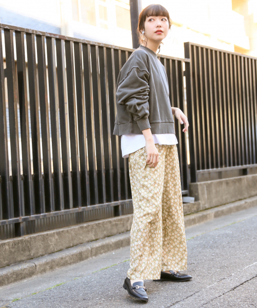 LOWRYS FARM（ローリーズファーム）の「フラワーハイウエストパンツ　824890（その他パンツ・レディース・ブラック/ベージュ・FREE）」の15枚目の写真