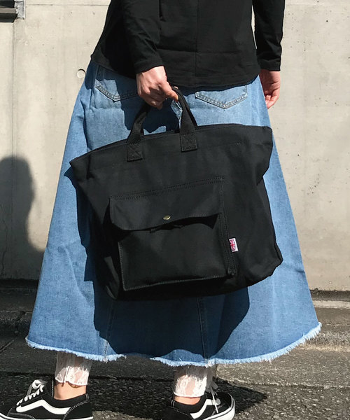 meJane(ミージェーン)の「2WAY/帆布トートバック(トートバッグ・レディース・ブラック/オフホワイト/カーキ・フリー)」の2枚目の写真