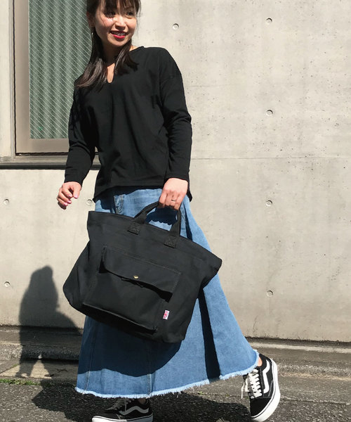 meJane(ミージェーン)の「2WAY/帆布トートバック(トートバッグ・レディース・ブラック/オフホワイト/カーキ・フリー)」の10枚目の写真