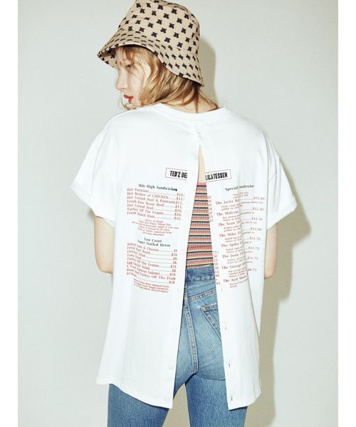 jouetie（ジュエティ）の「バックオープンカラーT（Tシャツ/カットソー・レディース・ライトブルー/ブラック/オフホワイト・MEDIUM）」の11枚目の写真