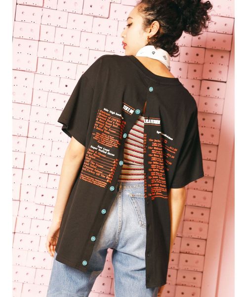 jouetie（ジュエティ）の「バックオープンカラーT（Tシャツ/カットソー・レディース・ライトブルー/ブラック/オフホワイト・MEDIUM）」の18枚目の写真