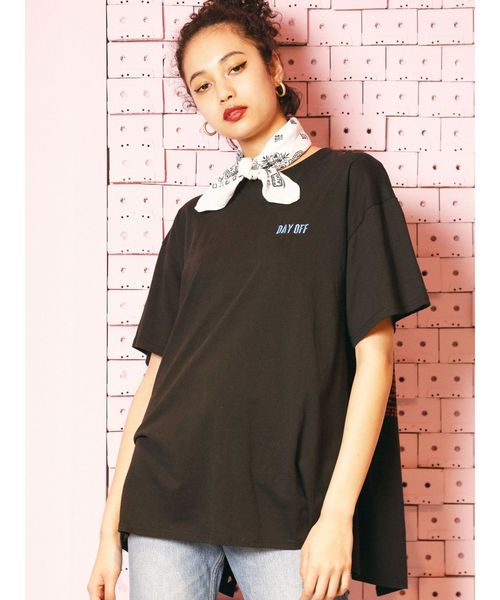 jouetie（ジュエティ）の「バックオープンカラーT（Tシャツ/カットソー・レディース・ライトブルー/ブラック/オフホワイト・MEDIUM）」の5枚目の写真