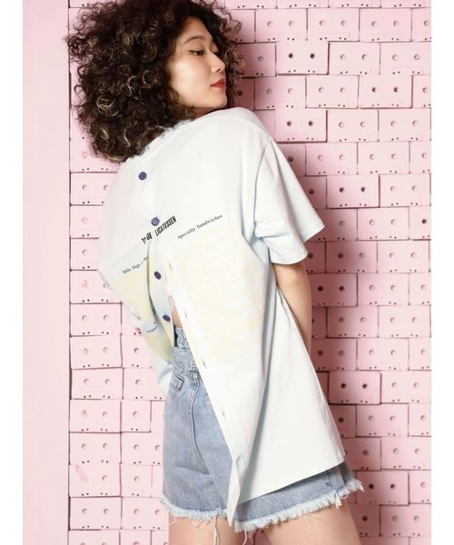 jouetie（ジュエティ）の「バックオープンカラーT（Tシャツ/カットソー・レディース・ライトブルー/ブラック/オフホワイト・MEDIUM）」の22枚目の写真