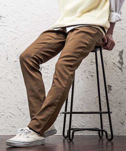 MinoriTY（マイノリティ）の「ゆるフィット ストレッチスキニーパンツ（その他パンツ・メンズ・ブラック/ベージュ/ネイビー/ブラウン/オリーブ/インディゴブルー/ブルー/カーキ/ブラック系その他/ライトブルーグレー/ベージュ系その他・S/M/L/XL）」の5枚目の写真