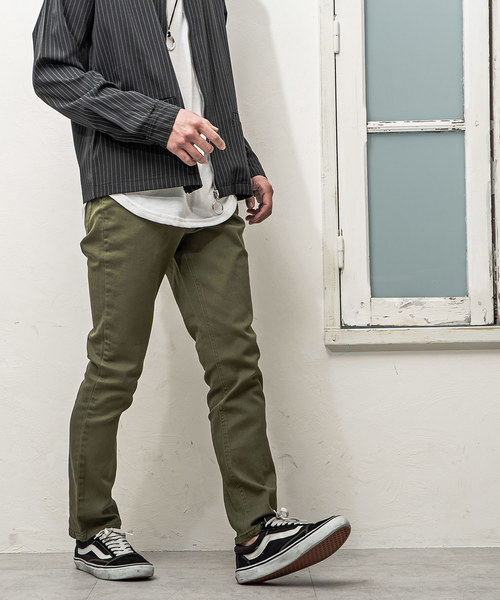 MinoriTY（マイノリティ）の「ゆるフィット ストレッチスキニーパンツ（その他パンツ・メンズ・ブラック/ベージュ/ネイビー/ブラウン/オリーブ/インディゴブルー/ブルー/カーキ/ブラック系その他/ライトブルーグレー/ベージュ系その他・S/M/L/XL）」の7枚目の写真