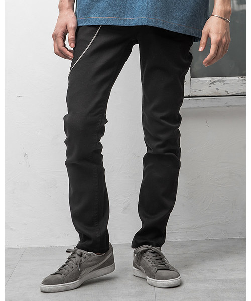 MinoriTY（マイノリティ）の「ゆるフィット ストレッチスキニーパンツ（その他パンツ・メンズ・ブラック/ベージュ/ネイビー/ブラウン/オリーブ/インディゴブルー/ブルー/カーキ/ブラック系その他/ライトブルーグレー/ベージュ系その他・S/M/L/XL）」の2枚目の写真