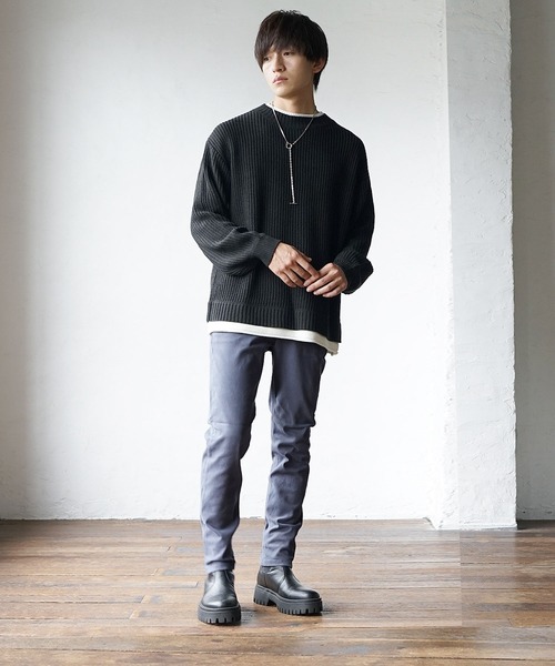 MinoriTY（マイノリティ）の「ゆるフィット ストレッチスキニーパンツ（その他パンツ・メンズ・ブラック/ベージュ/ネイビー/ブラウン/オリーブ/インディゴブルー/ブルー/カーキ/ブラック系その他/ライトブルーグレー/ベージュ系その他・S/M/L/XL）」の13枚目の写真