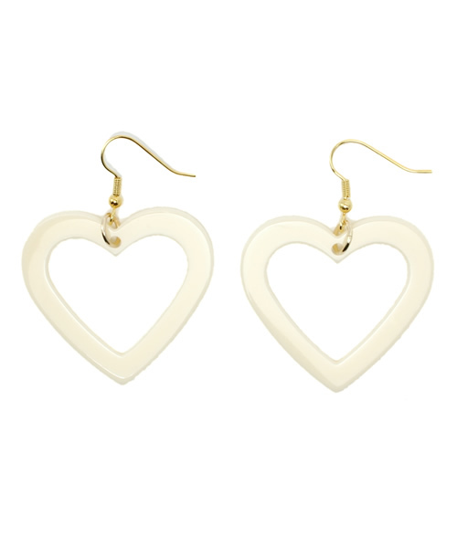 WEGO(ウィゴー)の「WEGO/ハートフープピアス(ピアス(両耳用)・レディース・ホワイト/ブラック/ピンク/レッド・FREE)」の2枚目の写真