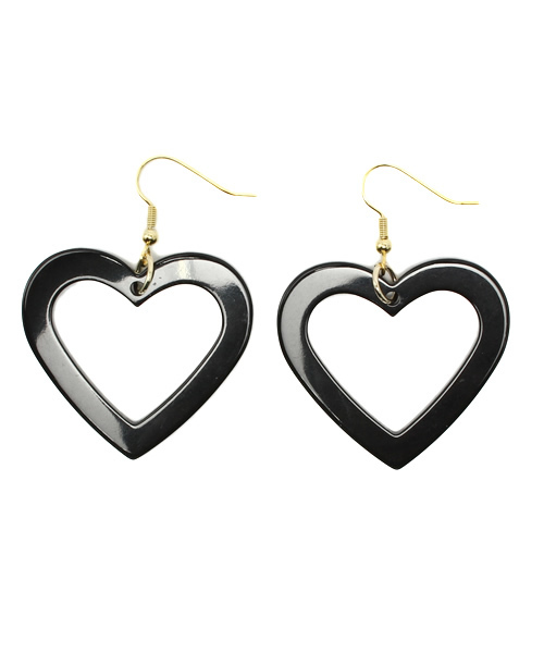 WEGO(ウィゴー)の「WEGO/ハートフープピアス(ピアス(両耳用)・レディース・ホワイト/ブラック/ピンク/レッド・FREE)」の3枚目の写真