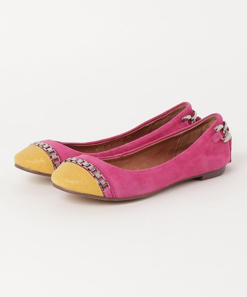 Jeffrey Campbell(ジェフリーキャンベル)の「チェーン付バレエシューズ(バレエシューズ・レディース・ブラック×ブラック/オレンジ/ベージュ系その他/グリーン系その他/ピンク系その他・36/37/38/35)」の4枚目の写真