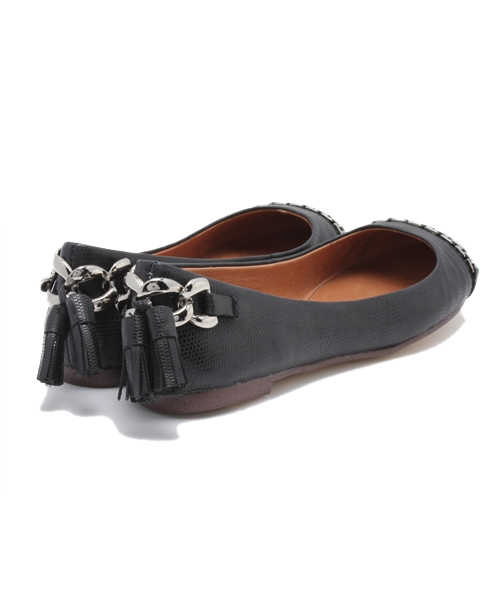 Jeffrey Campbell(ジェフリーキャンベル)の「チェーン付バレエシューズ(バレエシューズ・レディース・ブラック×ブラック/オレンジ/ベージュ系その他/グリーン系その他/ピンク系その他・36/37/38/35)」の11枚目の写真