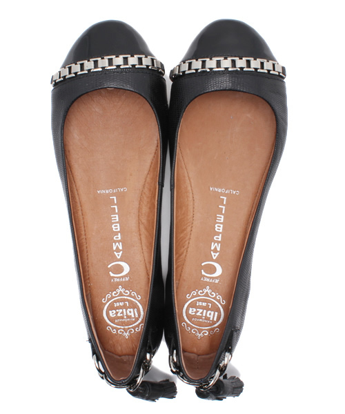 Jeffrey Campbell(ジェフリーキャンベル)の「チェーン付バレエシューズ(バレエシューズ・レディース・ブラック×ブラック/オレンジ/ベージュ系その他/グリーン系その他/ピンク系その他・36/37/38/35)」の8枚目の写真