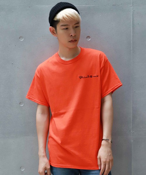 MINTCREW（ミントクルー）の「『MINTCREW』MINTCREW LOGO Tee / ミントクルー ワンポイント ロゴ Tシャツ（Tシャツ/カットソー・メンズ・ホワイト/ブラック/オレンジ/グリーン/イエロー/ライトイエロー・SMALL/MEDIUM/LARGE/X-LARGE/XX-LARGE）」の14枚目の写真