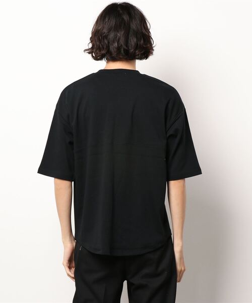 SPENDY'S Store（スペンディーズストア）の「綿ポンチ５分袖ＢＩＧＴシャツ（Tシャツ/カットソー・メンズ・ブラック/ホワイト・MEDIUM）」の4枚目の写真