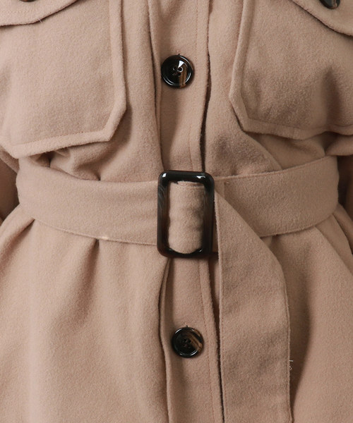 PairPair（ペアペア）の「ベルト付きCPOジャケット（ミリタリージャケット・レディース・ベージュ/ブルー/アイボリー/モカ/ブラウン系その他・FREE）」の13枚目の写真