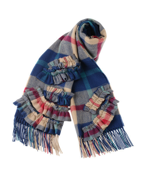 Candy Stripper（キャンディストリッパー）の「FRILL MUFFLER（マフラー・レディース・ブラック/ベージュ/レッド/カーキ・FREE）」の2枚目の写真