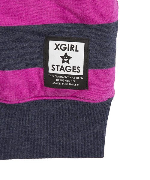 X-girl Stages(エックスガールステージス)の「COMFY SWEAT JUMPER (4T~7T)(ブルゾン・キッズ・チャコール/ピンク/レッド・7T/5T/4T/6T)」の8枚目の写真
