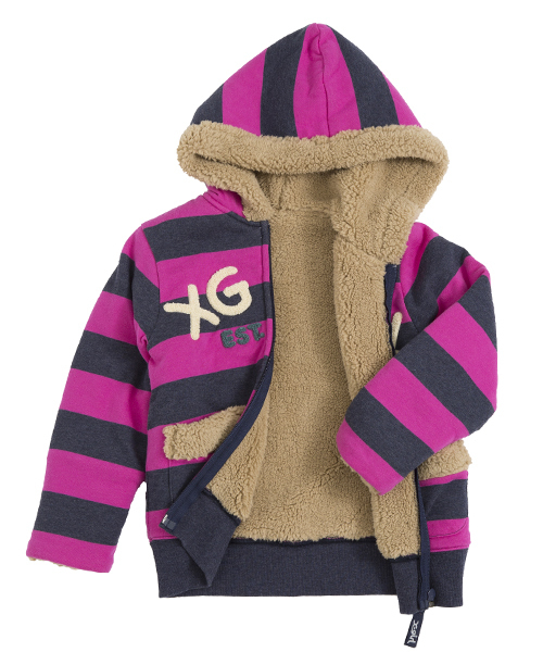 X-girl Stages(エックスガールステージス)の「COMFY SWEAT JUMPER (4T~7T)(ブルゾン・キッズ・チャコール/ピンク/レッド・7T/5T/4T/6T)」の9枚目の写真