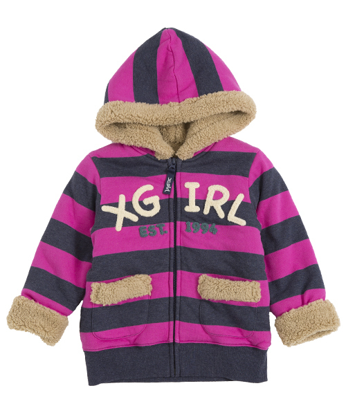 X-girl Stages(エックスガールステージス)の「COMFY SWEAT JUMPER (4T~7T)(ブルゾン・キッズ・チャコール/ピンク/レッド・7T/5T/4T/6T)」の10枚目の写真