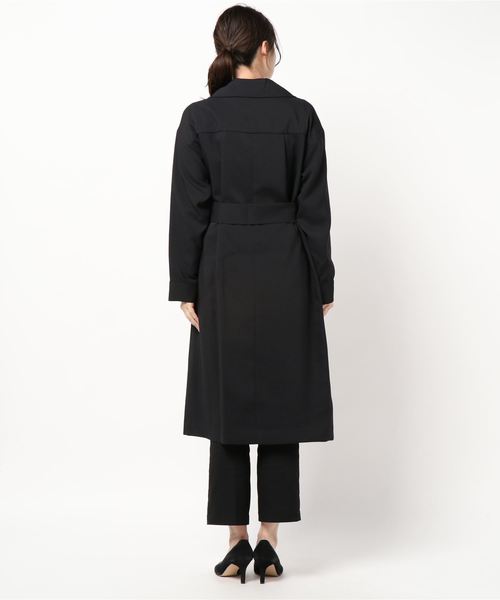 NARACAMICIE(ナラカミーチェ)の「ナチュラルバックサテンコート(トレンチコート・レディース・ブラック/ベージュ・MEDIUM/X-LARGE)」の5枚目の写真