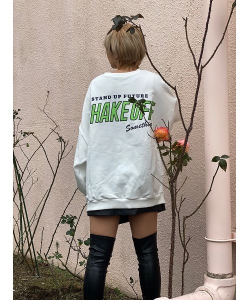 one way（ワンウェイ）の「SHAKE OFFＦプルオーバー（スウェット・レディース・ホワイト/ベージュ/ブラック/ライトピンク/ライトブルー・FREE）」の6枚目の写真