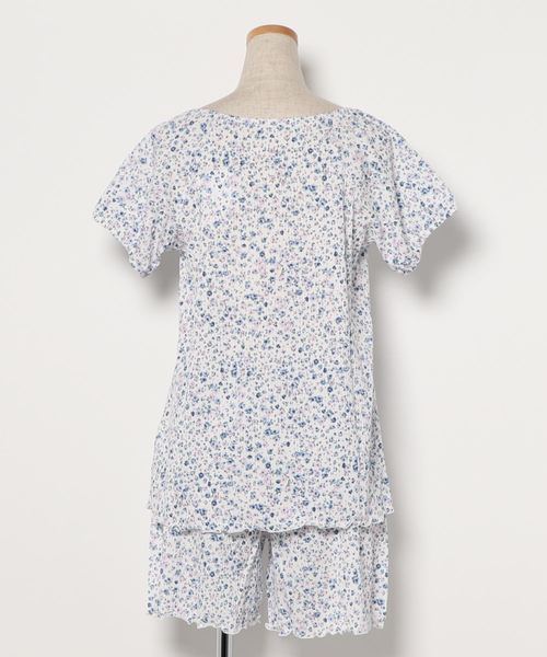 KID BLUE（キッドブルー）の「キッドブルー -リブグレーニアＰｔ -半袖パジャマ -KNOK372 -kidblue（ルームウェア/パジャマ・レディース・オフホワイト/グリーン系その他・M）」の3枚目の写真
