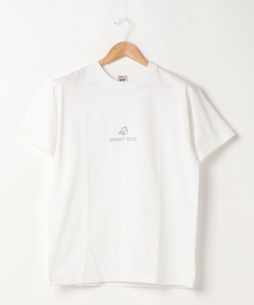 B.I.D.(ビーアイディー)の「《HERMITCLUB》HERMITCLUB LOGO TEE(Tシャツ/カットソー・レディース・ホワイト・FREE)」の1枚目の写真