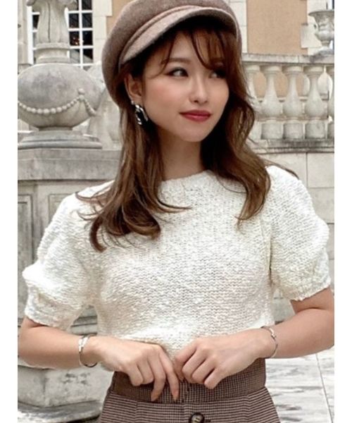 RESEXXY（リゼクシー）の「ウールキャスケット（キャスケット・レディース・ブラック/ベージュ・FREE）」の3枚目の写真