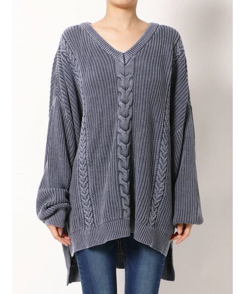 GYDA（ジェイダ）の「ブリーチケーブルドルマンニット トップス