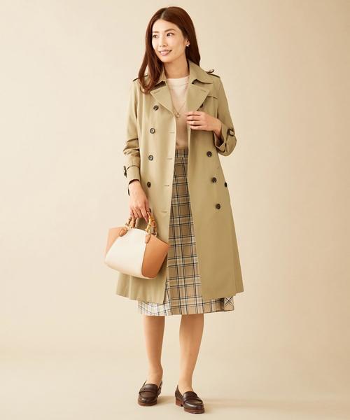 J.PRESS(ジェイプレス)の「ギャバ ベンタイル トレンチコート(トレンチコート・レディース・黄土色系・7/9/11)」の3枚目の写真