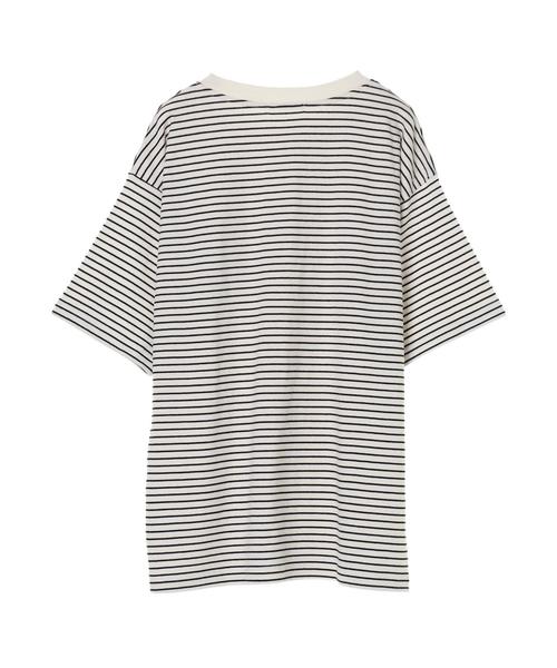 AMERICAN HOLIC（アメリカンホリック）の「オーガニックコットンポケット付きカットチュニック　＊（Tシャツ/カットソー・レディース・チャコールグレー/オフホワイト/グリーン/ホワイト系その他4/ブラック系その他4/キャメル・FREE）」の9枚目の写真