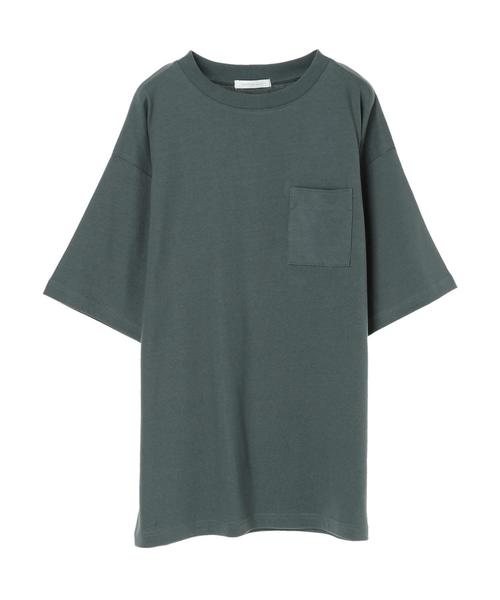 AMERICAN HOLIC（アメリカンホリック）の「オーガニックコットンポケット付きカットチュニック　＊（Tシャツ/カットソー・レディース・チャコールグレー/オフホワイト/グリーン/ホワイト系その他4/ブラック系その他4/キャメル・FREE）」の16枚目の写真