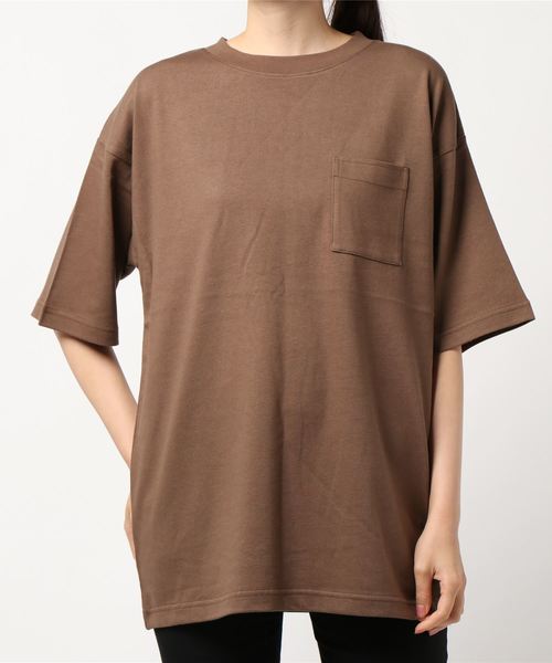 AMERICAN HOLIC（アメリカンホリック）の「オーガニックコットンポケット付きカットチュニック　＊（Tシャツ/カットソー・レディース・チャコールグレー/オフホワイト/グリーン/ホワイト系その他4/ブラック系その他4/キャメル・FREE）」の22枚目の写真