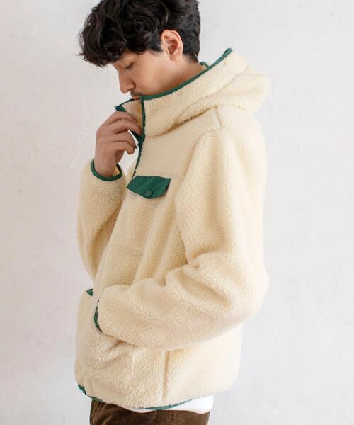 coen（コーエン）の「CORDURA(R) 撥水3WAYボアマウンテンパーカー(一部WEB限定カラー)#（マウンテンパーカー・メンズ・ブラウン/ケリー/グレー/ブラック/ベージュ/ネイビー・LARGE/MEDIUM/SMALL/X-LARGE）」の19枚目の写真