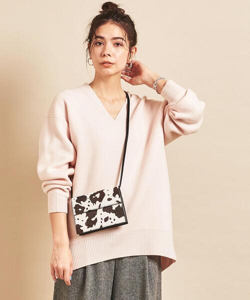 BEAUTY&YOUTH UNITED ARROWS（ビューティーアンドユースユナイテッドアローズ）の「BY∴ 12GVネックビッグニットプルオーバー о（ニット/セーター・レディース・ライトピンク/ダークグレー/グレー/オフホワイト・FREE）」の4枚目の写真