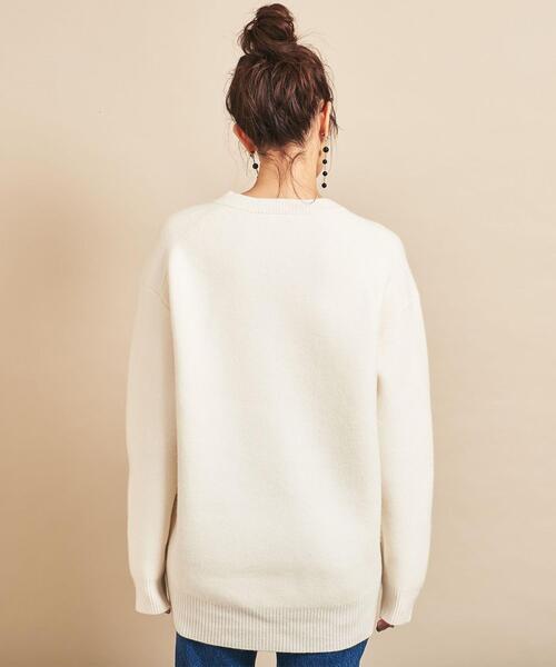 BEAUTY&YOUTH UNITED ARROWS（ビューティーアンドユースユナイテッドアローズ）の「BY∴ 12GVネックビッグニットプルオーバー о（ニット/セーター・レディース・ライトピンク/ダークグレー/グレー/オフホワイト・FREE）」の14枚目の写真