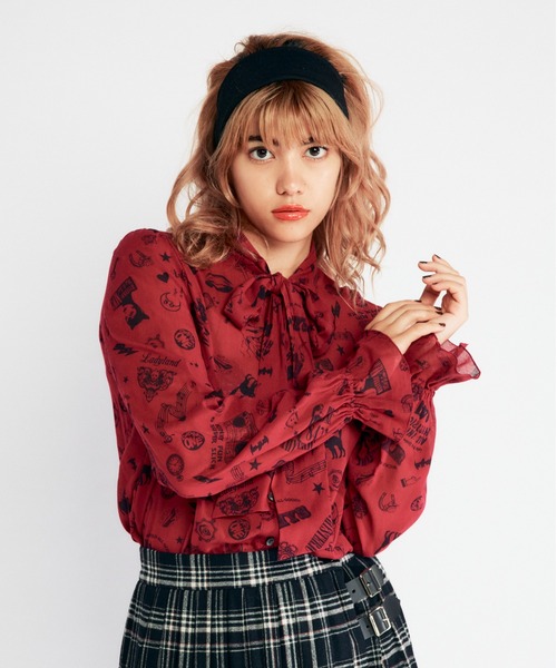 希少デザイン HYSTERIC GLAMOUR ヒスガール ストライプ ブラウス 希少デザイン HYSTERIC GLAMOUR ヒスガール ストライプ ブラウス