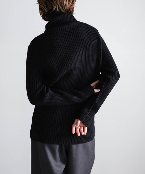 セール】【12色展開】タートルネックリブニット（ニット/セーター
