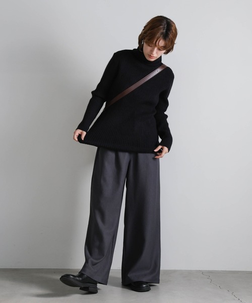 セール】【12色展開】タートルネックリブニット（ニット/セーター