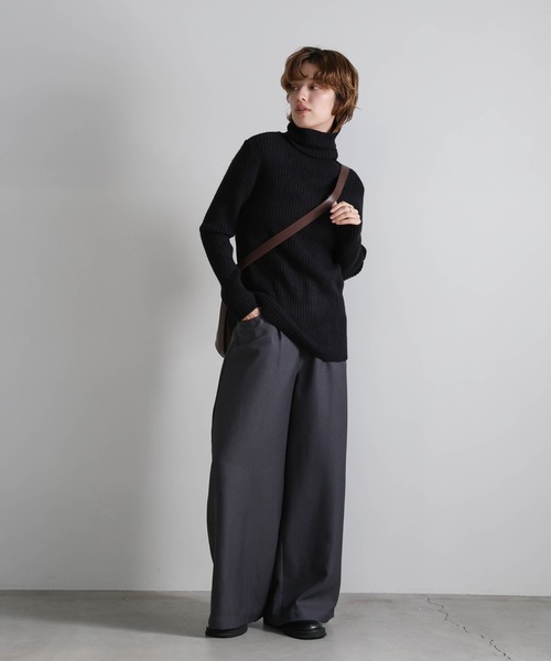 セール】【12色展開】タートルネックリブニット（ニット/セーター