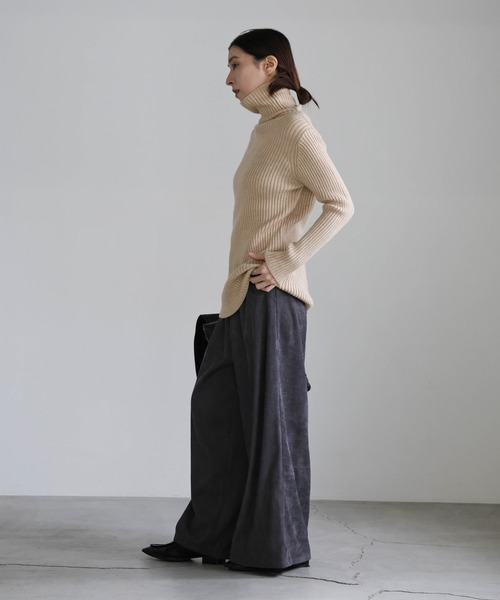 セール】【12色展開】タートルネックリブニット（ニット/セーター