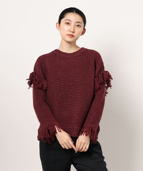 フリンジニットトトップス ニット セーター Rodeo Wide Bowl ロデオクラウンズワイドボウル のファッション Wide ニット セーター トップス Crowns