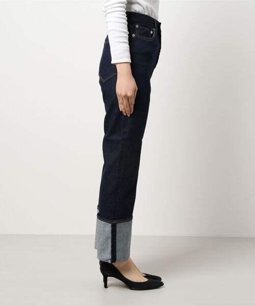 PUBLIC TOKYO(パブリックトウキョウ)の「モイストストレートデニム(デニムパンツ・レディース・ネイビー・2/3/4/1)」の3枚目の写真