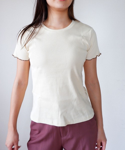 FRUIT OF THE LOOM(フルーツオブザルーム)の「【FRUIT OF THE LOOM】リブインナーTシャツ/レディース(Tシャツ/カットソー・レディース・B/C/A・L/S/M)」の2枚目の写真