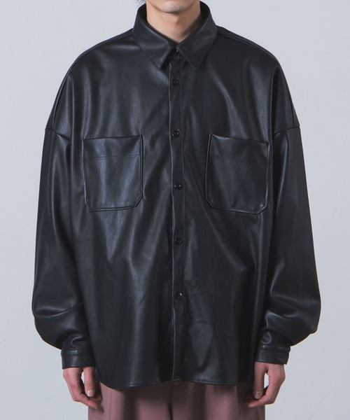 のりぴー♡ 様。 フェイクレザーシャツブルゾン のりぴー♡ 様。 フェイクレザーシャツブルゾン フェイクレザーシャツ