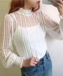 UNRELISH（アンレリッシュ）の「インナー付ストレッチレースハイネックブラウス（シャツ/ブラウス）」